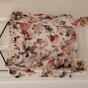 Floral off shoulder blouse